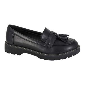 Boulevard Womens/Ladies Tassel Loafers / Black